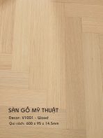 Sàn Gỗ Mỹ Thuật Xương Cá Wood 14.5mm V1001