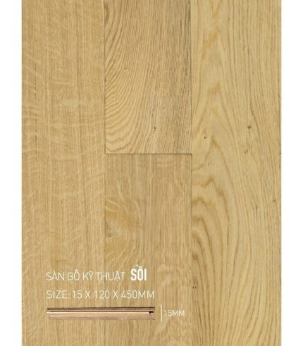 Sàn Gỗ Sồi Engineered 15mm SGOE 120x450