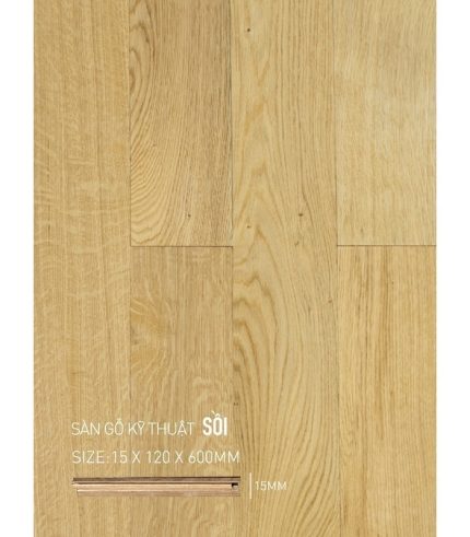 Sàn Gỗ Sồi Engineered 15mm SGOE 120x600