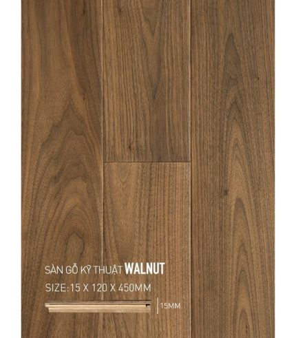 Sàn Gỗ Walnut Engineered 15mm SGWE 120x450
