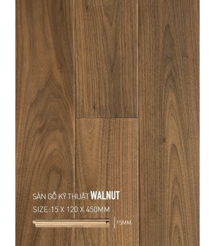 Sàn Gỗ Walnut Engineered 15mm SGWE 120x450