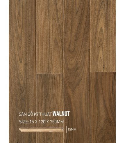 Sàn Gỗ Walnut Engineered 15mm SGWE 120x750