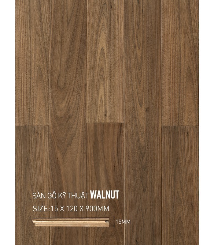 Sàn Gỗ Walnut Engineered 15mm SGWE 120x900