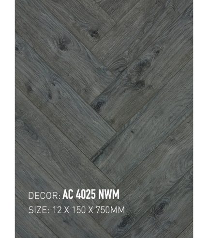 Sàn Gỗ Xương Cá Gạch Gỗ 12mm AC 4025 NWM