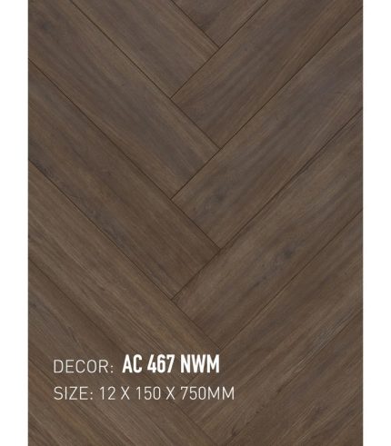 Sàn Gỗ Xương Cá Gạch Gỗ 12mm AC 467 NWM