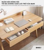 Bàn học BH03.1 80x50 - Vân gỗ nhạt