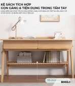 Bàn học BH03.1 80x50 - Vân gỗ nhạt