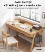 Bàn học BH03.2 120x55 - Vân gỗ nhạt
