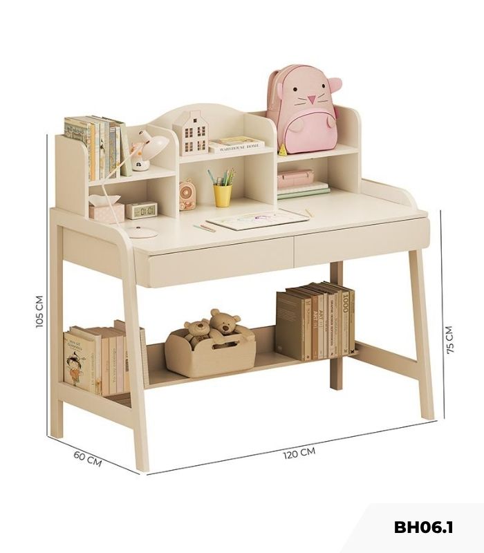 Bàn học BH06.1 120x60 - Trắng
