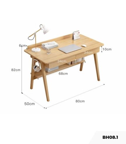 Bàn học BH08.1 80x55 - Vân gỗ nhạt