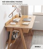 Bàn học BH08.2 120x55 - Vân gỗ nhạt