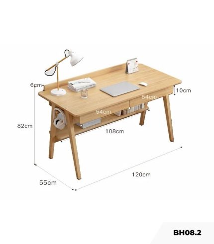 Bàn học BH08.2 120x55 - Vân gỗ nhạt