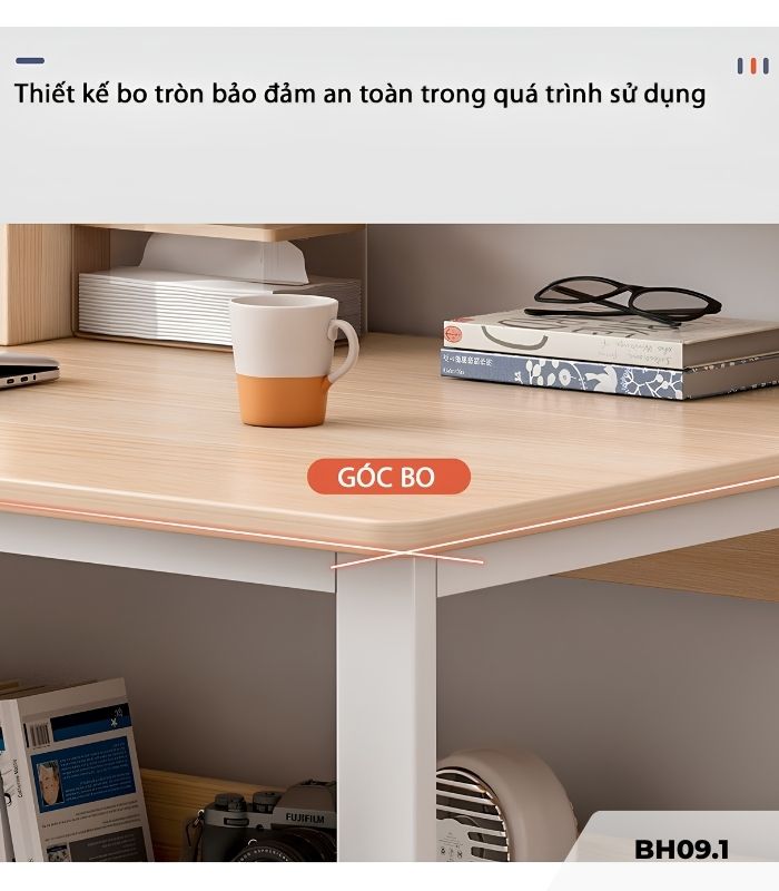 Bàn học BH09.1 100x50 - Vân gỗ đậm