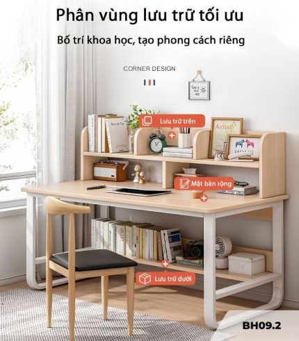 Bàn học BH09.2 100x50 - Vân gỗ nhạt