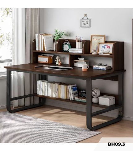 Bàn học BH09.3 120x50 - Vân gỗ đậm
