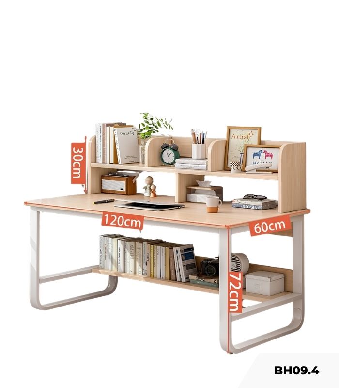 Bàn học BH09.4 120x50 - Vân gỗ nhạt