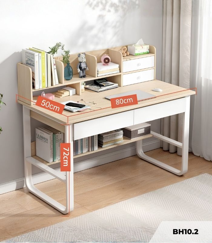 Bàn học BH10.2 80x50 - Vân gỗ nhạt