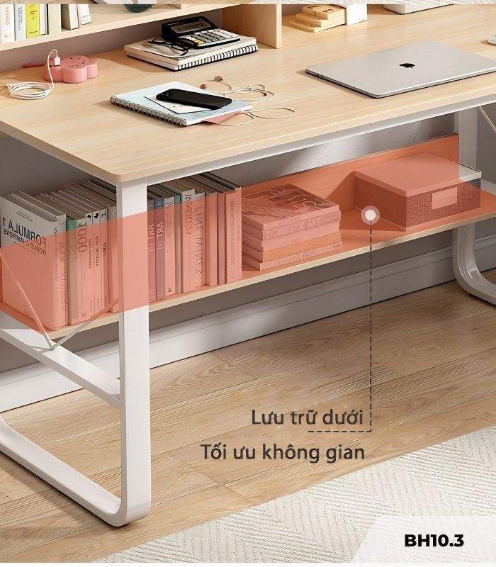 Bàn học BH10.3 100x50 - Trắng