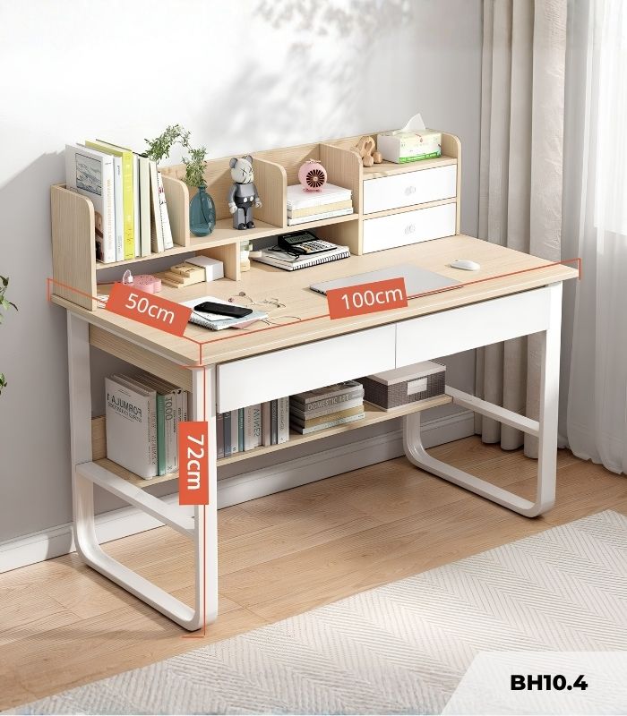 Bàn học BH10.4 100x50 - Vân gỗ nhạt