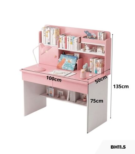 Bàn học BH11.5 100x50 - Hồng