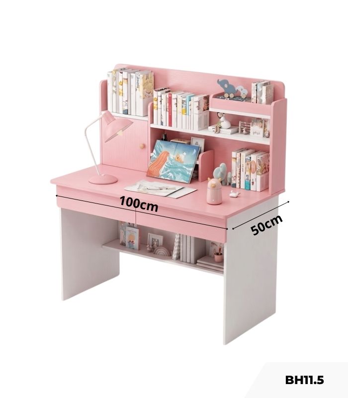 Bàn học BH11.5 100x50 - Hồng