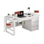 Bàn học BH12.1 100x50 - Gỗ kết hợp Trắng