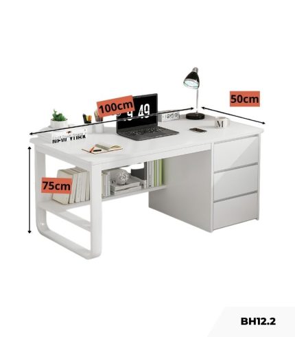 Bàn học BH12.1 100x50 - Gỗ kết hợp Trắng