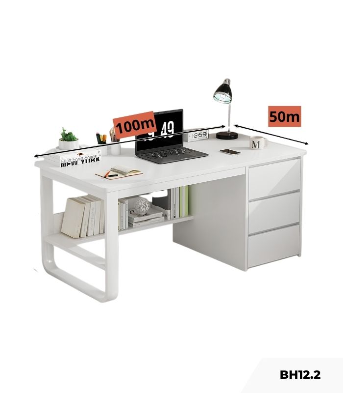 Bàn học BH12.2 100x50 - Trắng