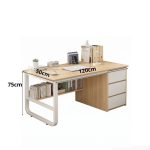 Bàn học BH12.4 120x50 - Gỗ kết hợp Trắng
