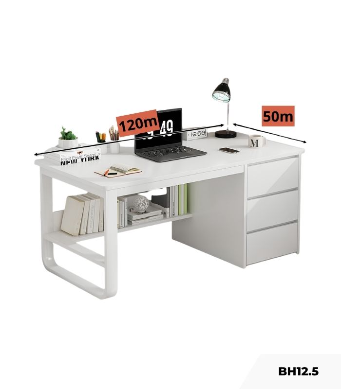 Bàn học BH12.5 120x50 - Trắng