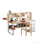 Bàn học BH12.7 100x50 - Gỗ kết hợp Trắng