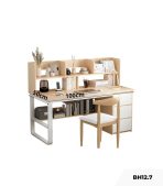 Bàn học BH12.7 100x50 - Gỗ kết hợp Trắng