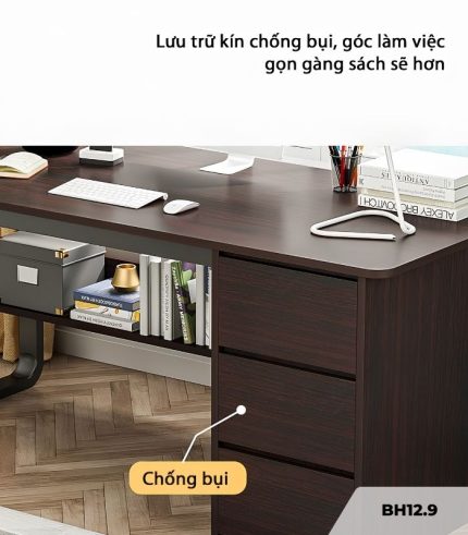 Bàn học BH12.9 100x50 - Đen
