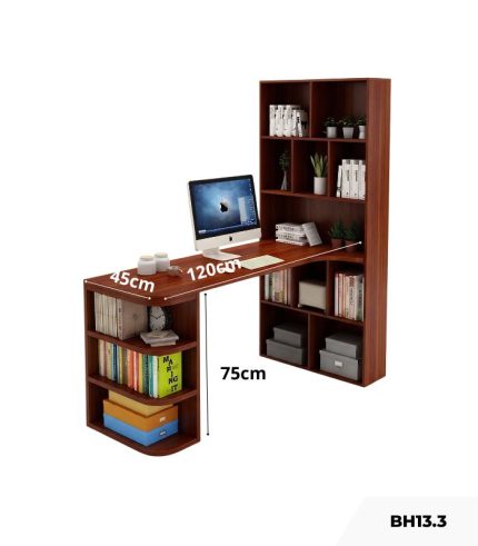 Bàn học BH13.3 120x45 - Vân gỗ đậm