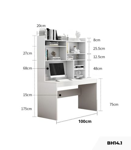 Bàn học BH14.1 100x55 - Trắng