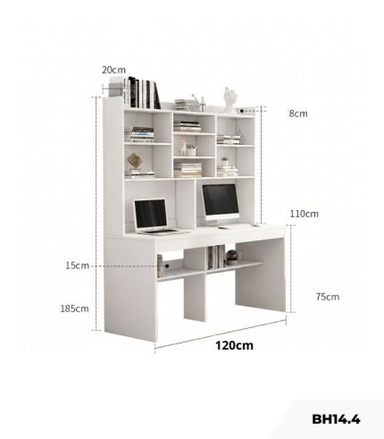 Bàn học BH14.4 120x55 - Trắng