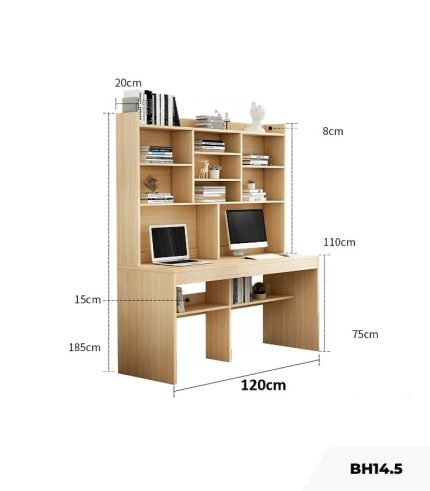 Bàn học BH14.5 120x55 - Vân gỗ nhạt