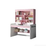 Bàn học BH15.1 100x50 - Trắng kết hợp Hồng