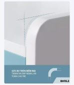 Bàn học BH15.2 100x50 - Trắng kết hợp Xanh dương