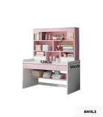 Bàn học BH15.3 100x50 - Trắng kết hợp Hồng