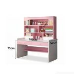 Bàn học BH15.3 100x50 - Trắng kết hợp Hồng