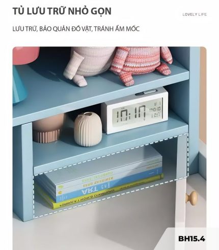 Bàn học BH15.4 100x50 - Trắng kết hợp Xanh dương