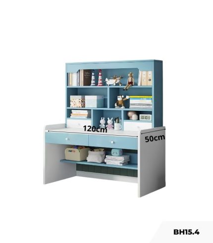 Bàn học BH15.4 100x50 - Trắng kết hợp Xanh dương