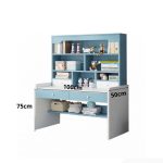 Bàn học BH15.4 100x50 - Trắng kết hợp Xanh dương