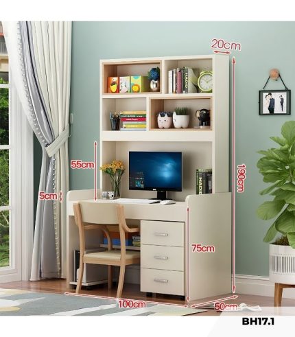 Bàn học BH17.1 100x50 - Trắng