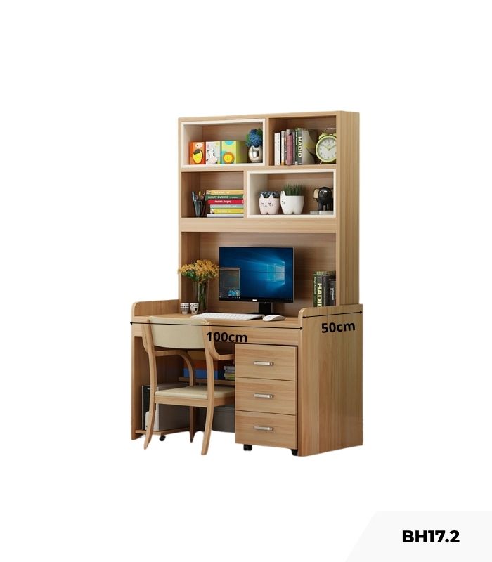 Bàn học BH17.2 100x50 - Vân gỗ nhạt