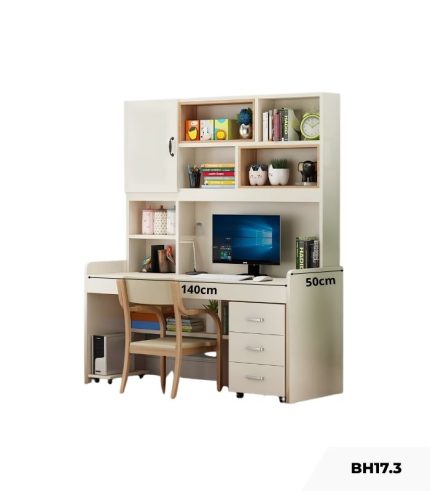 Bàn học BH17.3 140x50 - Trắng