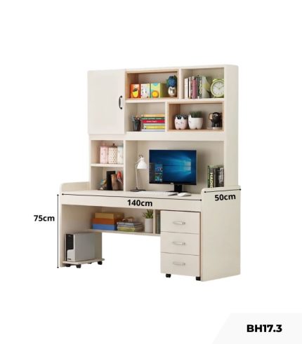 Bàn học BH17.3 140x50 - Trắng
