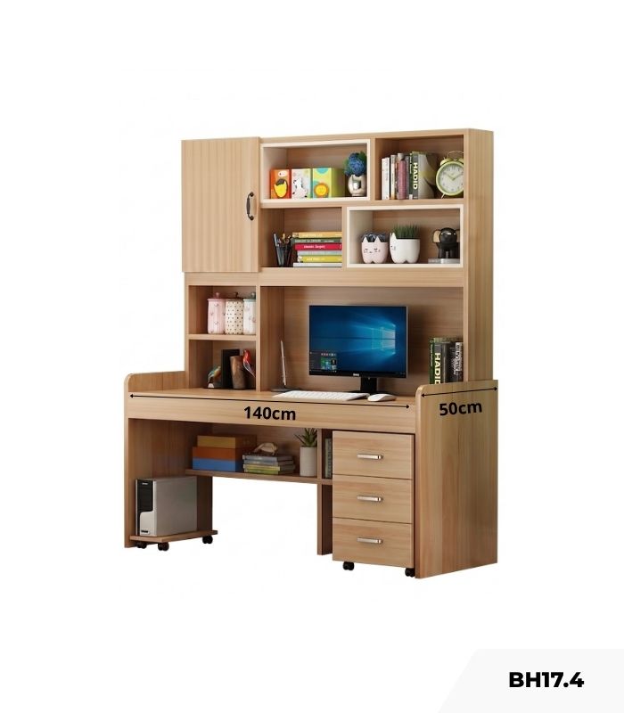 Bàn học BH17.4 140x50 - Vân gỗ nhạt