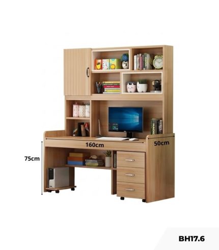 Bàn học BH17.6 160x50 - Vân gỗ nhạt